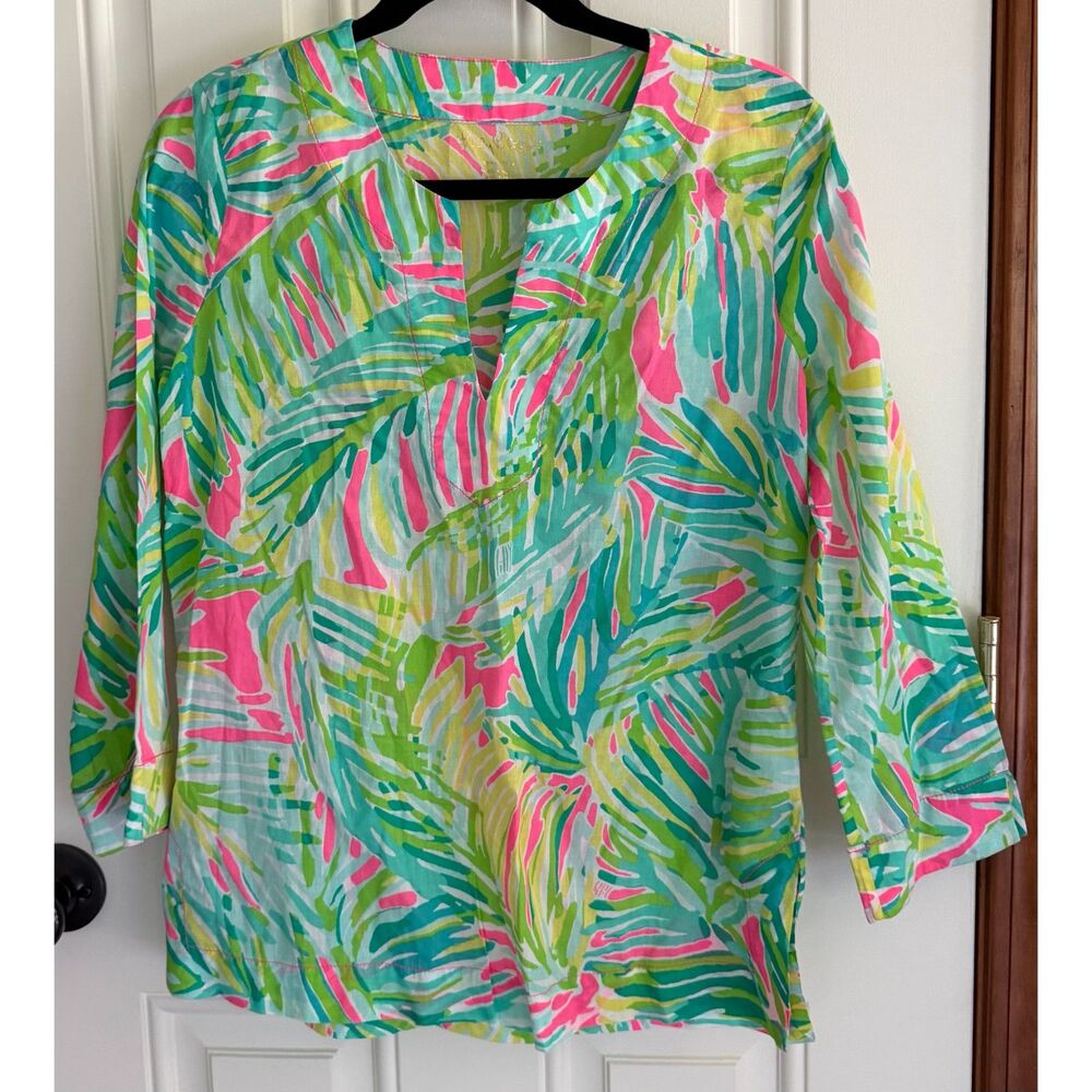 Lilly Pulitzer Women's 100% Cotton Tropical Tunic size S